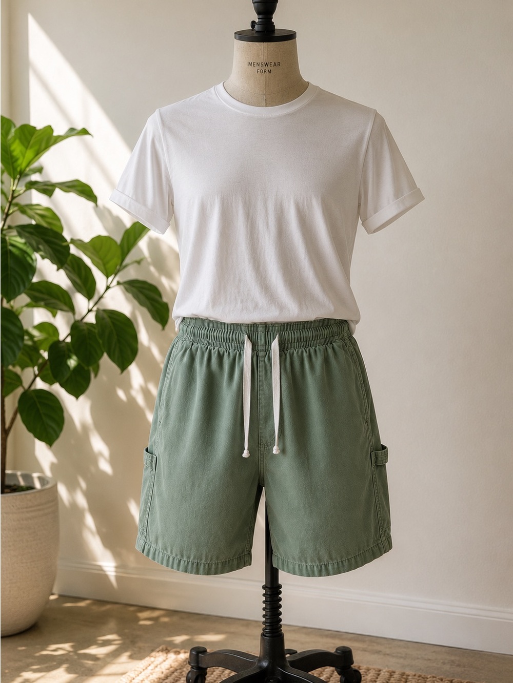 Forever 21 Men’s Sage Green Cargo Shorts | M